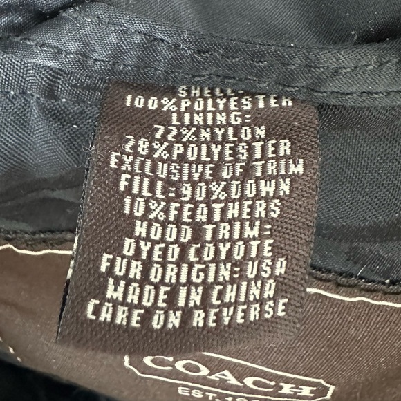 Coach Puffer Coat with Fur Hood - Picture 6 of 7